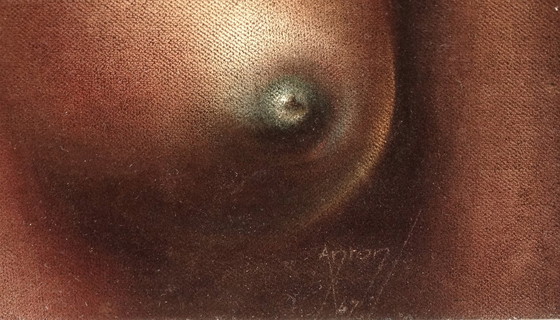 Image 1 of A couple of Aborigines, black velvet painting, 1966, Australia, natives