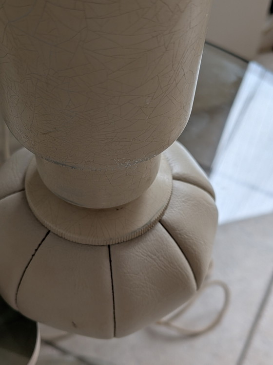 2 Designer Lamps Type 600 C Design Gino Sarfaffi – Table lamps, Aluminium, Leather (photo 6 of 9)
