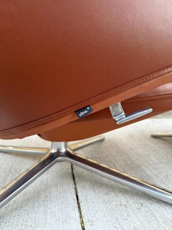 Image 1 of Vitra Grand Relax armchair with ottoman in cognac leather