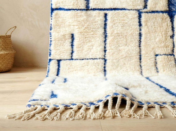 Elegante alfombra marroquí – Lana de las montañas del Atlas hecha a mano, 250 cm x 300 cm. – Cotton (photo 7 of 7)