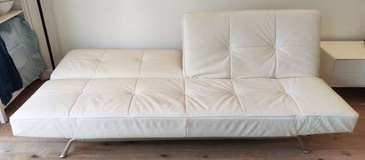 Sofá Smala – Cinna / Ligne Roset – Diseño de Pascal Mourgue – Cuero blanco – modulaire banken, Leather (photo 2 of 6)