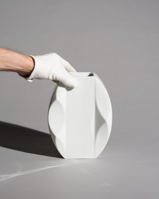 Image 1 of Heinrich Fuchs “ARCHAIS” Porcelain Vase Duo for Hutschenreuther, Germany 60s-70s