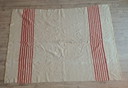 Vintage Wool Blanket With Red Stripes - 153 x 210 cm