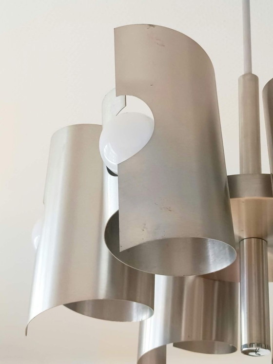 Space Age Chandeliers aluminum 1970 Polam Bielsko – Aluminium (photo 9 of 14)