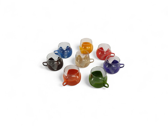 Image 1 of Set da tè 8 tazze Roly Poly per il tè Space Age anni '70 Vintage