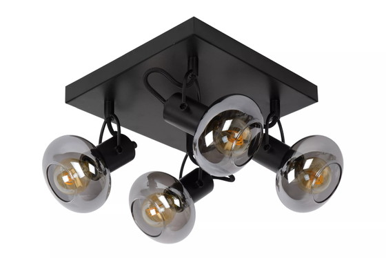Lucide MADEE – Spot de plafond noir avec 4 douilles E14 – Métal (photo 3 of 4)