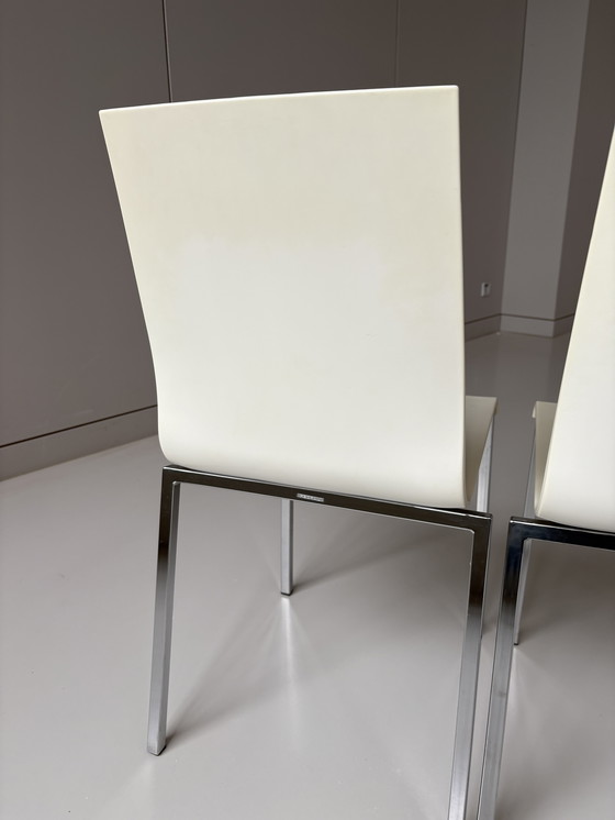 Image 1 of 6 x Pedrali Kuadra 1101 Stühle Weiß Chrom
