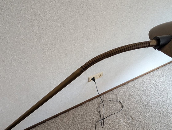 Image 1 of Lampadaire de lecture, abat-jour rond, Steinhauer, patine bronze