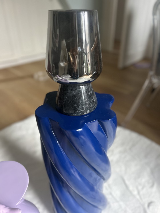 Image 1 of Marshmallow-Klevering-Bijzettafel-Pilaar-Pillar-Lila-Blau, praktisches Duo. Voorkeur voor ophalen. Eend ook über te nemen