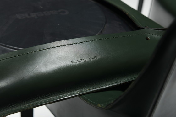 Image 1 of Ensemble vintage de rares chaises Cab 413 vert foncé par Mario Bellini - Cassina Italy