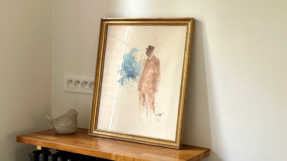 Image 1 of ILLUSTRAZIONE di de Gaulle su CARTA D'EPOCA