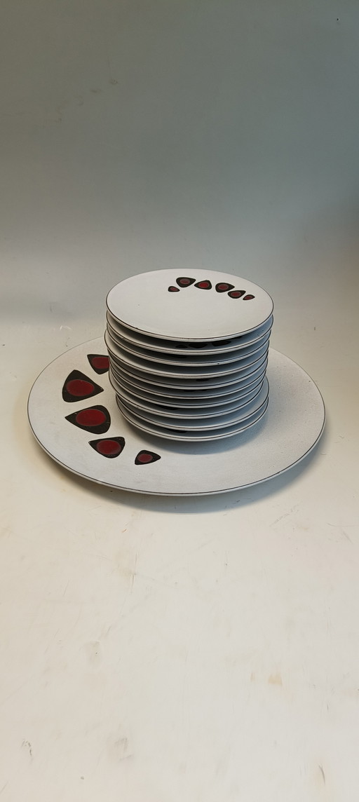 Potterie de Groenekan 10 piatti torta e piatto torta grande