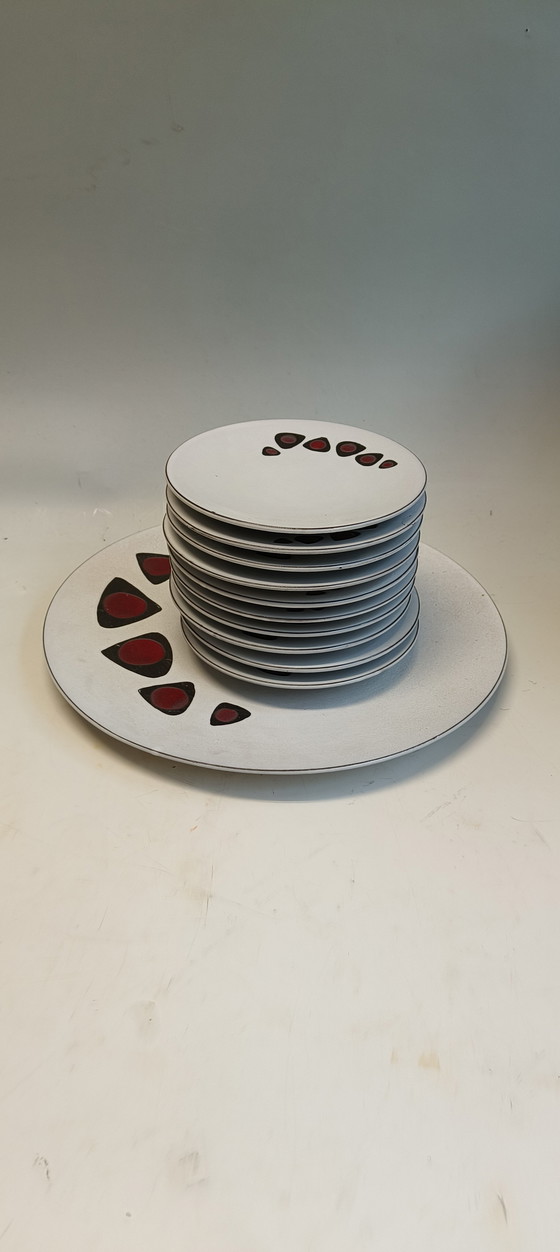 Image 1 of Potterie de Groenekan 10 piatti torta e piatto torta grande