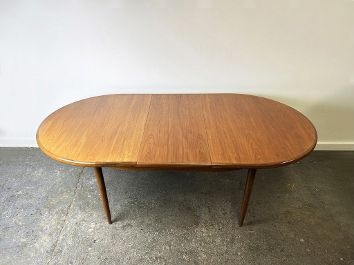 G Plan Fresco Mesa de Comedor Extensible de Teca Mid Century Finales de los 60s 70s