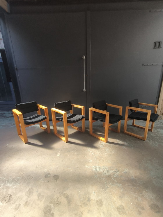 4 chaises design hollandaises Ate van Apeldoorn Hattem design vintage années 70 – Chaises de salle à manger (photo 6 of 15)
