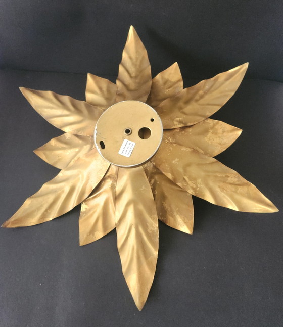 Italienische Hollywood Regency Florentiner Deckenlampe in Blumenform von Hans Kögl – Deckenleuchten, Metal (photo 17 of 29)