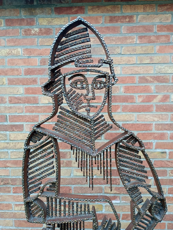 Image 1 of Statua in metallo pubblicitaria del credito comunale del cavaliere