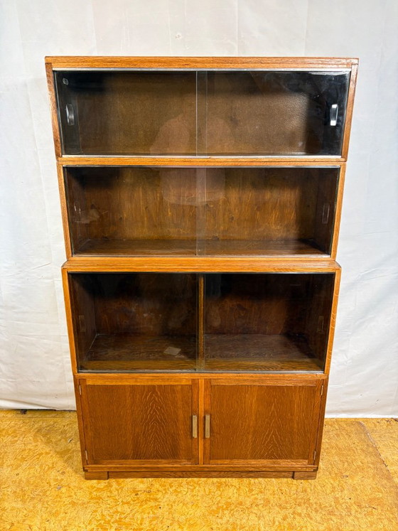Vintage Minty of Oxford Sectional Stacking Bookcase | 1950s–1960s | Oak | British Mid-Century Design – Wood (photo 6 of 10)