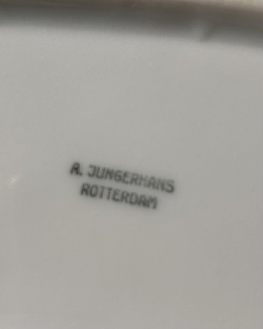 Vintage A. Jungerhans Rotterdam 5-teiliges Servierset mit Blumendekor