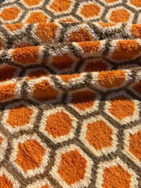 Image 1 of Moderner bunter marokkanischer Mrirt Wollteppich 200x300 cm - Handgewebter Berberteppich mit geometrischem Muster