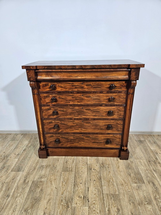 Cómoda Chiffonier Biedermeier de Caoba, Siglo XIX (photo 2 of 24)