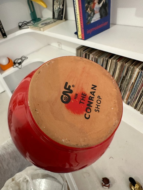 Image 1 of Red ceramic design vase - limited edition for The Conran Shop