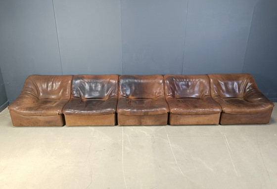 Image 1 of Vintage 5 Pc Leder DS46 Modular Sofa von De Sede, 1970er Jahre