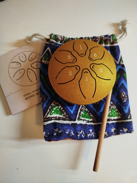 Image 1 of Mini tambor de lengua de acero para meditación con handpan