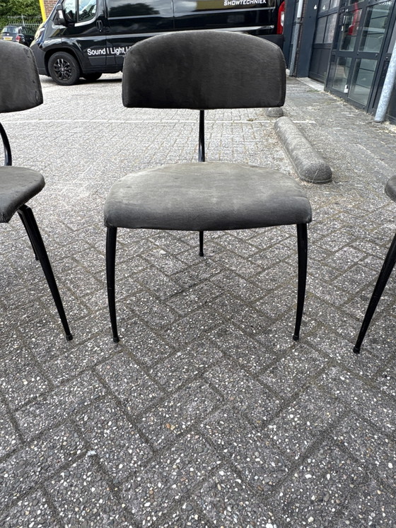 4x Sillas Artifort Triport Lande – Sillas de comedor, Metal, Textile (photo 5 of 5)