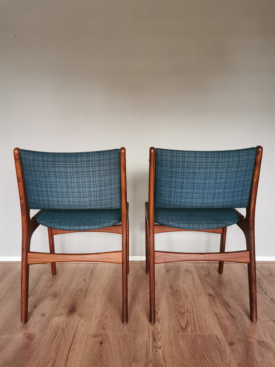 Image 1 of 6 chaises de salle à manger vintage du milieu du siècle par Erik Buch