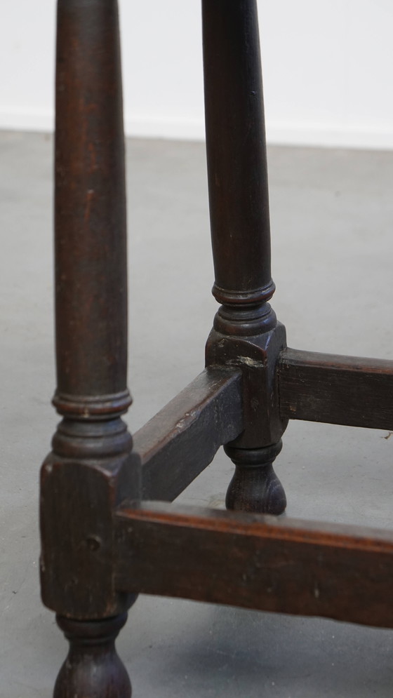 Image 1 of Grote Antieke Engelse Bijzettafel/Stool