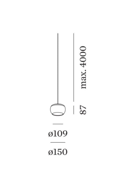 Image 1 of Wever & Ducré - Wetro 1.0 Pendelleuchte taupe/gestreift
