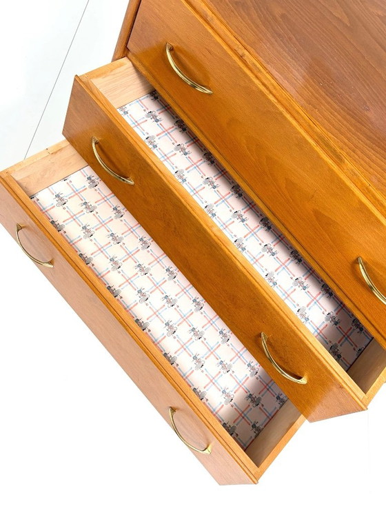 Vintage Chest of drawers with 4 drawers – Mid-Century Modern, 1950s, Teak look – Wood (photo 12 of 15)