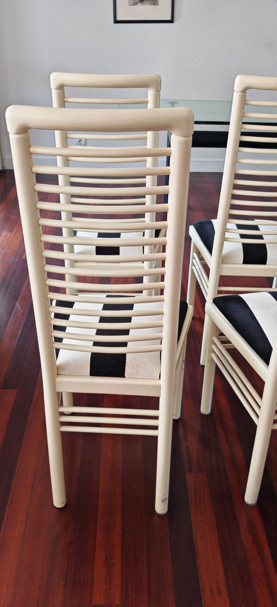 Tavolo da Pranzo Design Le Corbusier e 8 Sedie Vintage – Set da pranzo, Glass, Metal (photo 7 of 11)
