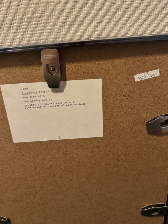 Litografia a colori originale di Joan Miró (1981), Incorniciata di alta qualità, Litografie e stampe, Carta (foto 5 di 5)