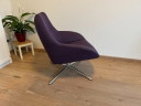 Poltrona Topform 'Lily' tessuto viola Barcellona
