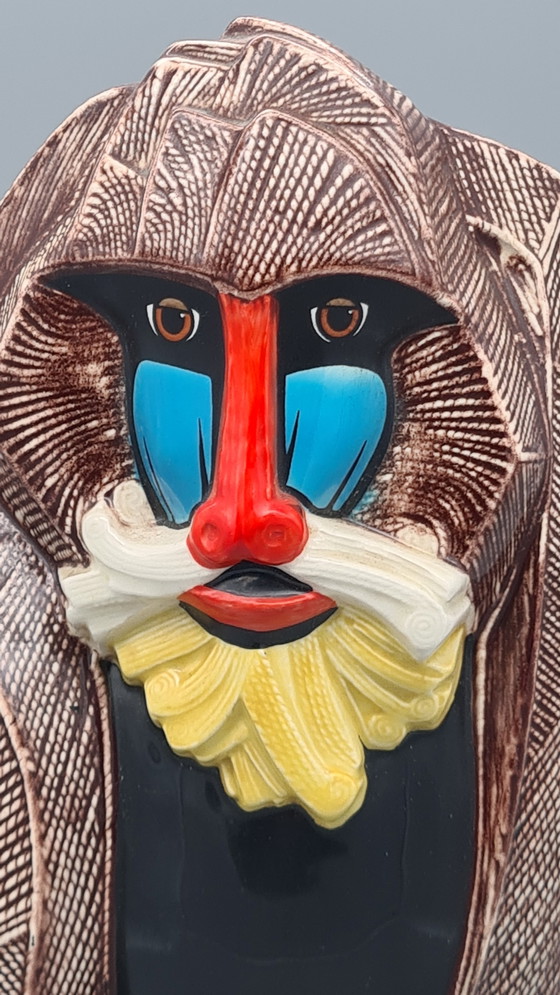 Image 1 of RARE Figurine en porcelaine Goebel - Mandrill / Baboon Modèle 36 703 31 1986 Allemagne de l'Ouest