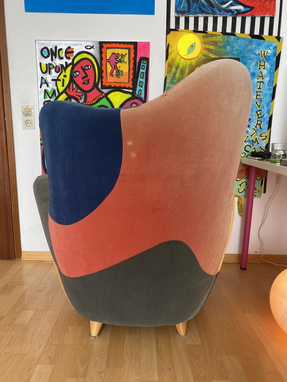 Image 1 of Javier Mariscal Sessel "Alexandra" Alcantara Leder Ontwerp