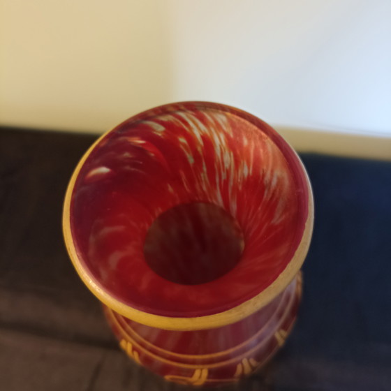 Image 1 of Authentieke Art Nouveau Vaas getekend  "Leg" – François-Théodore Legras – ca. 1910