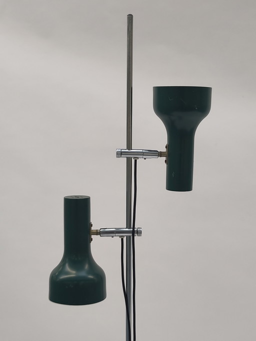 Vintage floor lamp with green spotlights