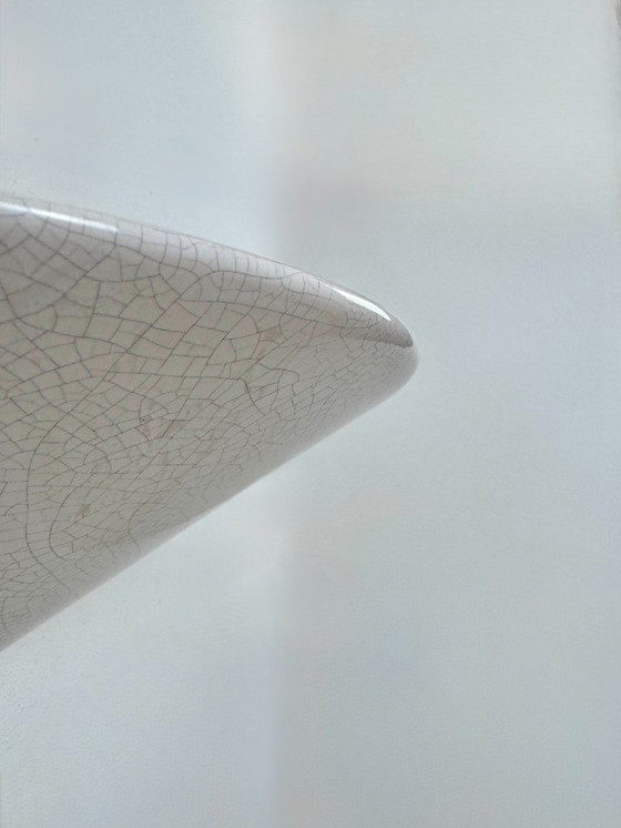 Image 1 of Vintage wandlamp van wit, gebarsten porselein, Frankrijk, 1970.