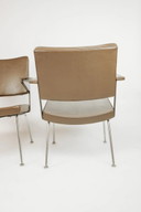 Suite de 2 fauteuils Gispen vintage marron
