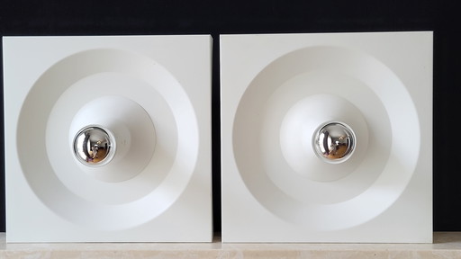 Appliques Murales Par Klaus Hempel, Space Age Allemagne 1960s, Set De 2