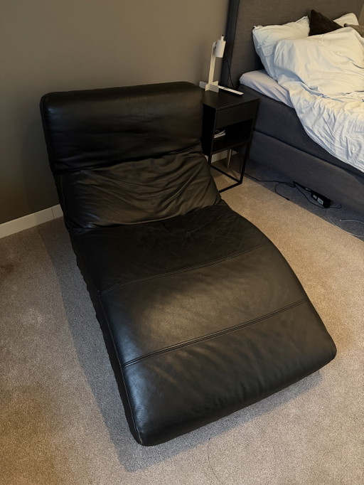 Sillón de diseño diván Jens Juul Eilersen de cuero negro