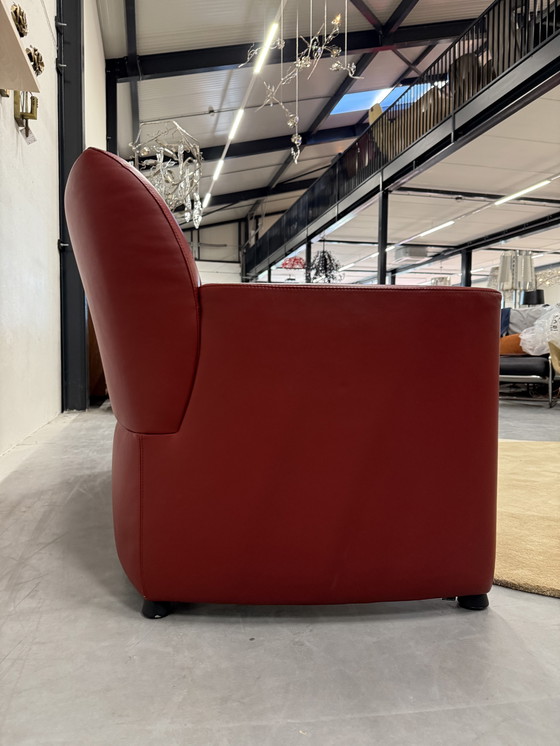 Image 1 of Leolux Quantissimo Sofa Red Leather