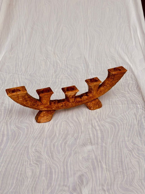 Anthroposophic Candlestick Wood