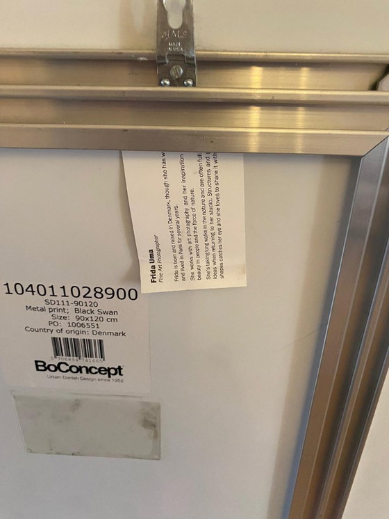 Image 1 of Boconcept black swan metal print - Frida Uma.