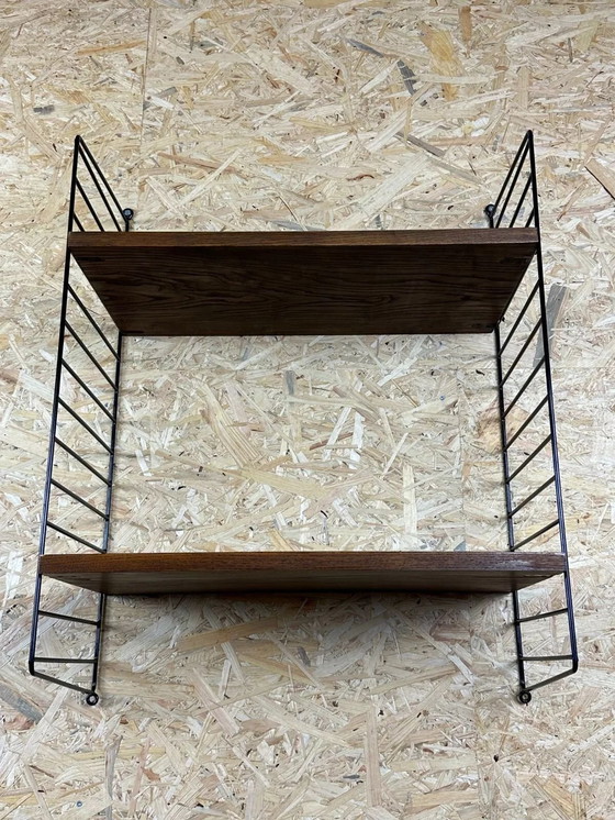 Image 1 of 60s 70s oak string shelf module by Kajsa & Nils "Nisse" Strinning Sweden