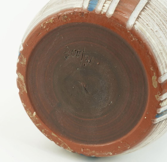 Image 1 of Wunderschöne westdeutsche Vase aus der Mitte des 20. Jahrhunderts, Sawa-Keramik, Sgraffito-Dekor, Modell 300/30 (1950er Jahre)