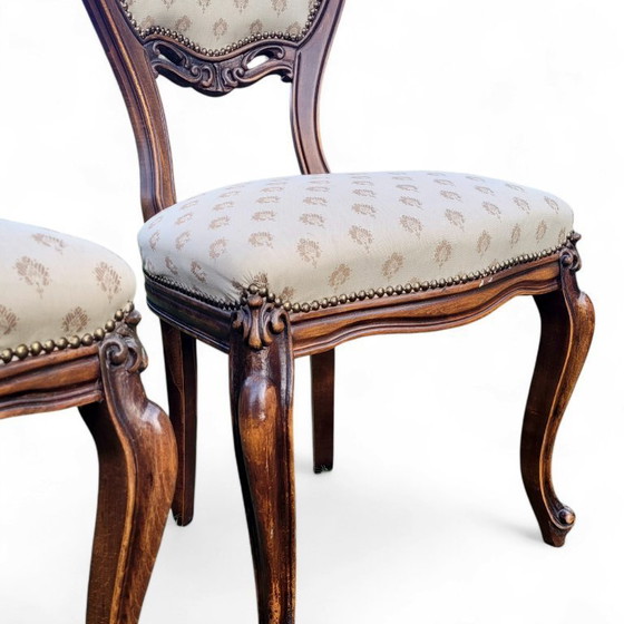 Image 1 of Elegante Franse eetkamerset- Eetkamertafel met 4 stoelen - klassieke Louis XVI stijl